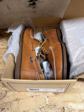 Men's Tan/Brown Leather Boat Shoes